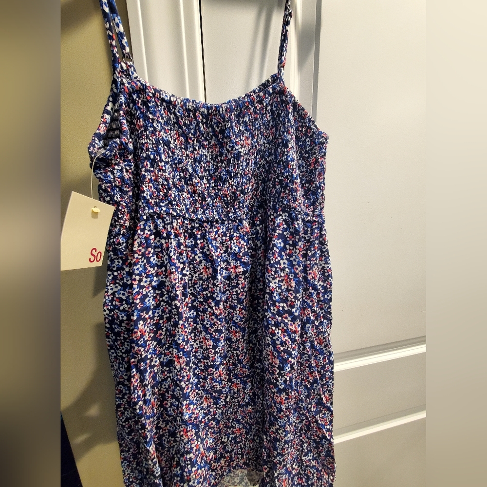 Juniors SO Smocked bodice dress size XL